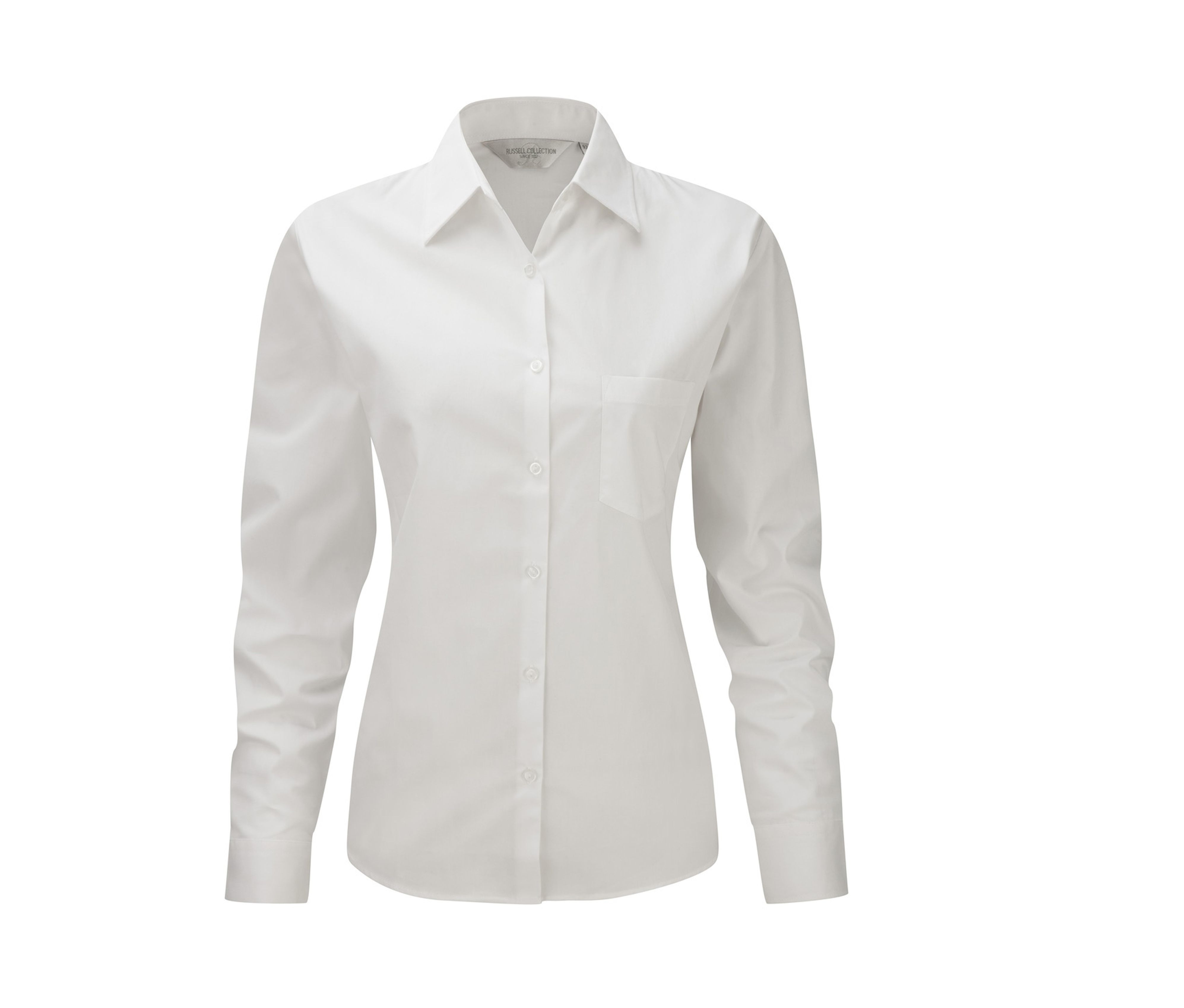 LADIES' LONG SLEEVE CLASSIC PURE COTTON POPLIN SHIRT